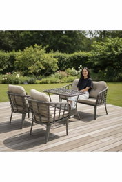 Hanah Home Conjunto de Jardín Manolya Gris